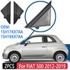 For FIAT 500 2012-2019 Molding Door Mirror Triangle Plate Cover Front Window A-pillar Triangle Matte Black 1SH17KX7AA 1SH16KX7AA