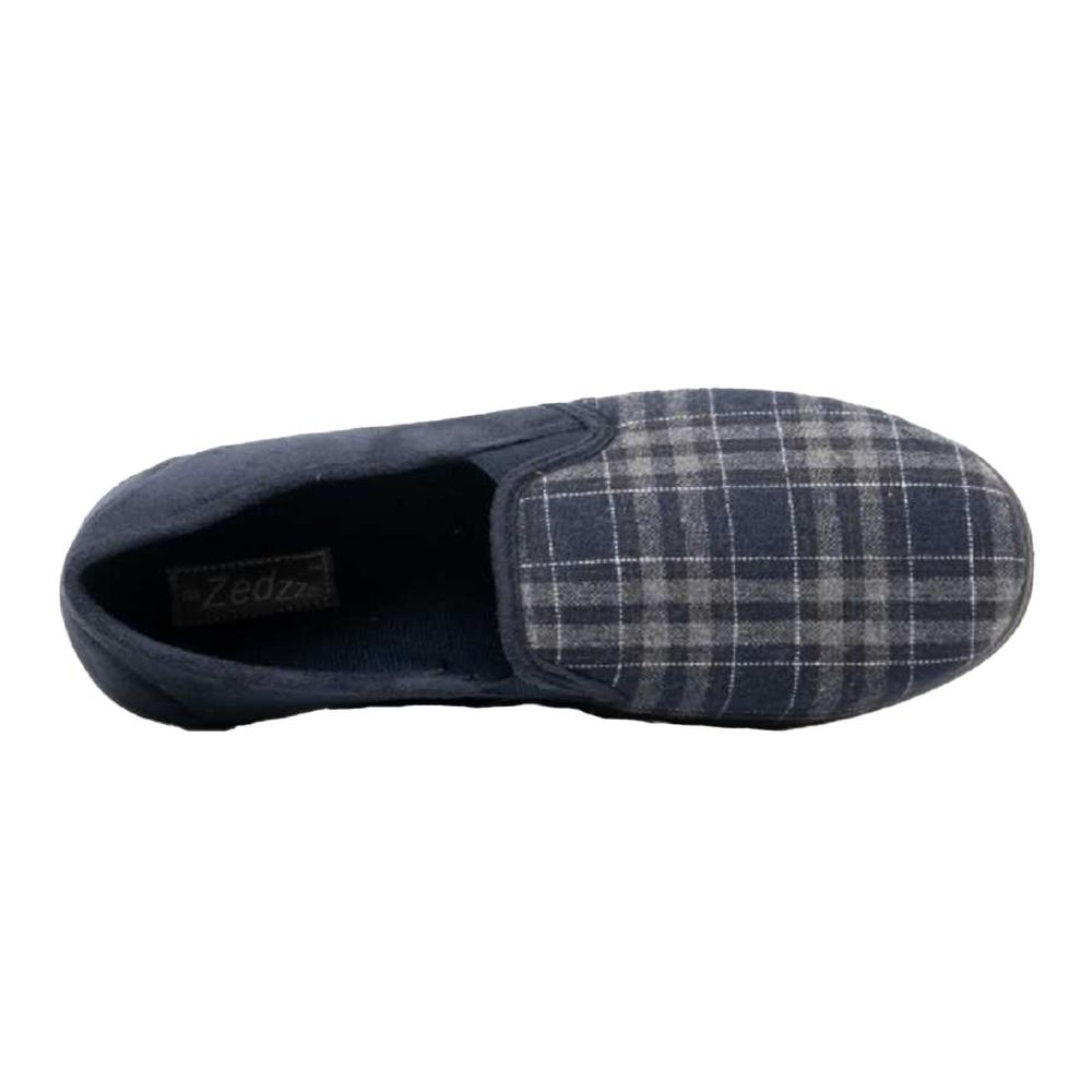 Zedzzz Mens Harley Check Felt Gusset Slippers