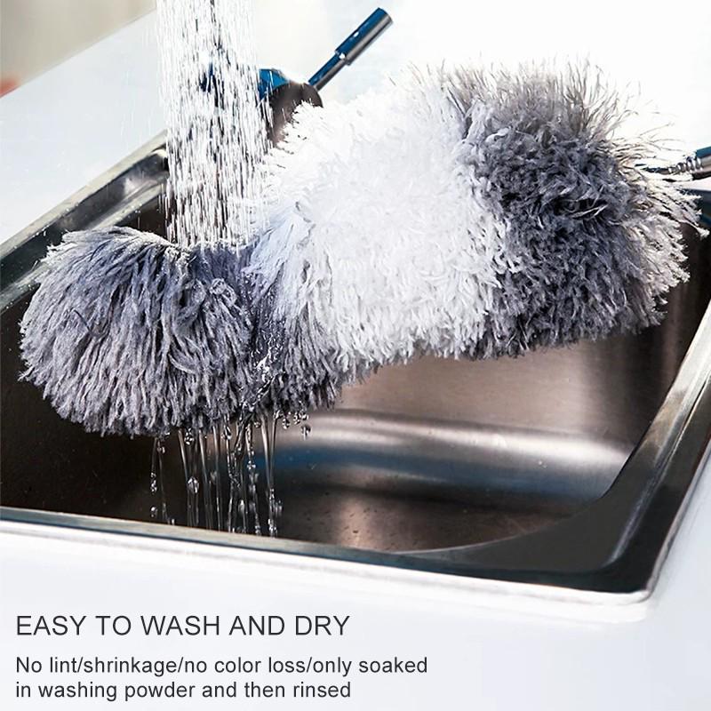 Clean Home Microfiber Telescoping Duster Retractable Cleaning Duster Dust Brush Feather Duster