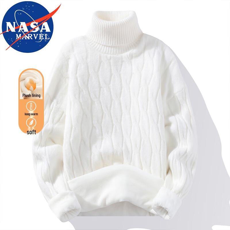 NASA MARVEL Warm Fleece-lined Knit Pullover Sweater