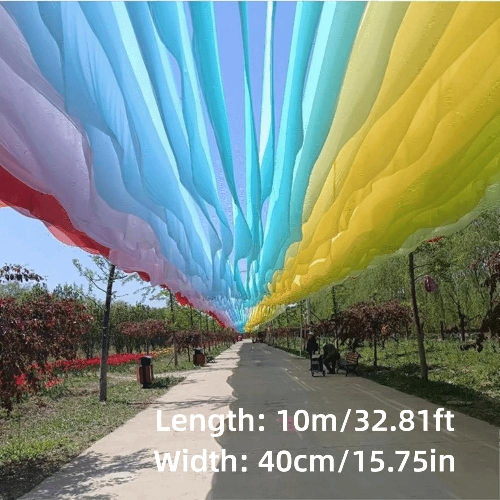 10Meter Long Wave Gauze Curtain Translucent Yarn Hanging Sash Decor Hotel Decoration