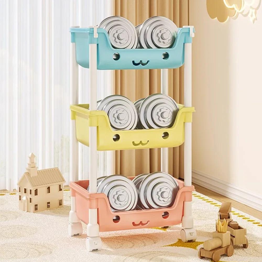 Toy Storage Trolley Bookshelf Snack Rack Storage Organizer Bathroom Accessories Closet Organizer Kitchen Storage