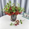 Green Leaves Mulberry Fruit Plants Faux Red Raspberry Fake Plants Artificial Raspberry Branch  Gift