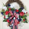 4th Of July Wreath Door Hanging Decoration With USA Flag Patriotic Party Home Outdoor Festive Display