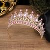Bridal Crown Headgear Wedding Accessories European And American Atmospheric Queen Fan Crystal Princess Birthday Crown Hair Accessories