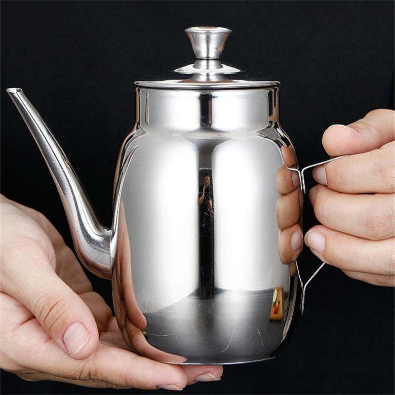 Нержавеющая стальная масляная графинчик Банка для оливкового масла Соевый соус Масло Дозатор Герметичный контейнер для приправ Кухонный инвентарь Инструмент для приготовления пищи