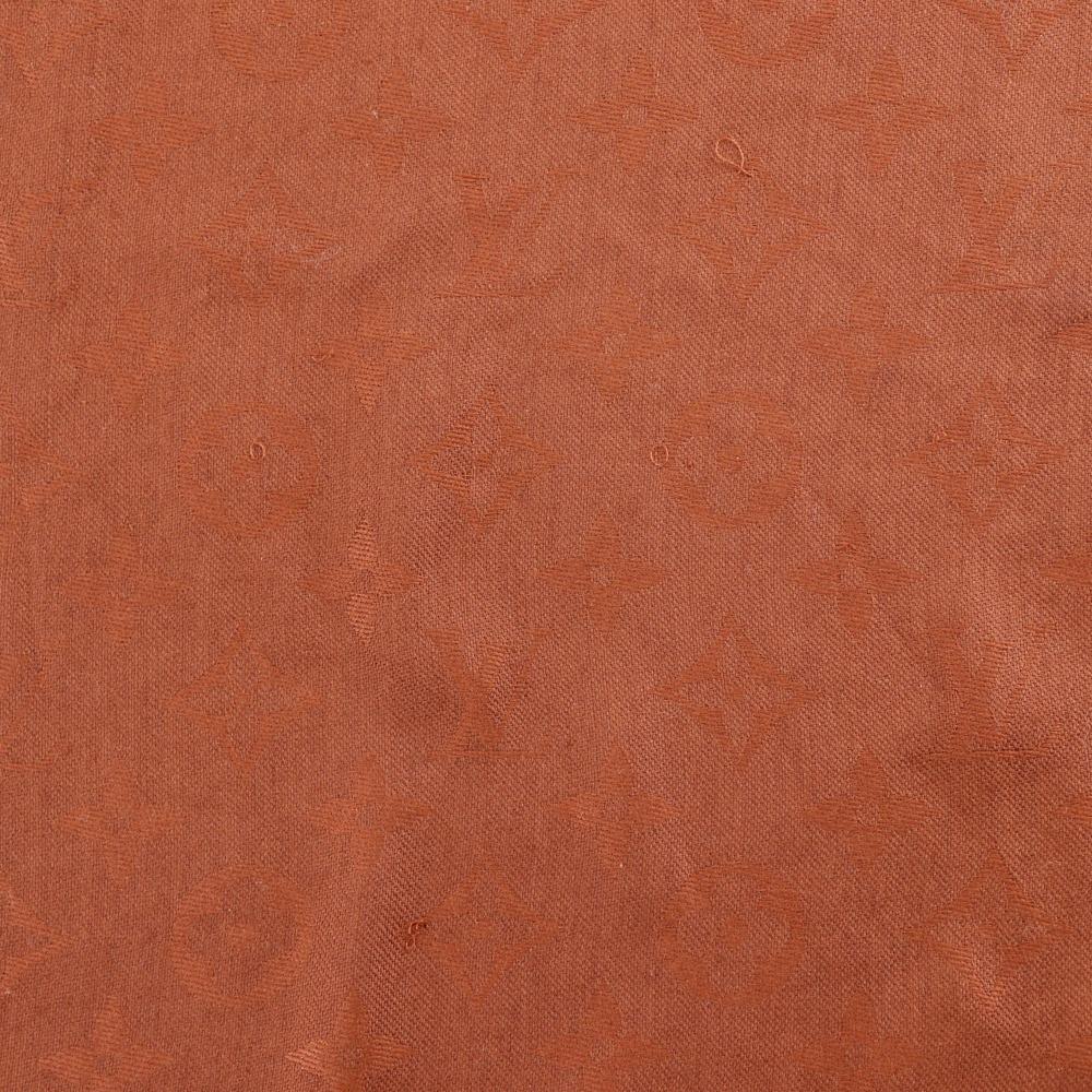 LOUIS VUITTON Monogram Stall Brown silk/wool Women Used