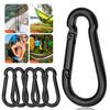 5Pcs Climbing Carabiners Strong Load-bearing Solid Construction Electroplated High Strength Latch Hooks