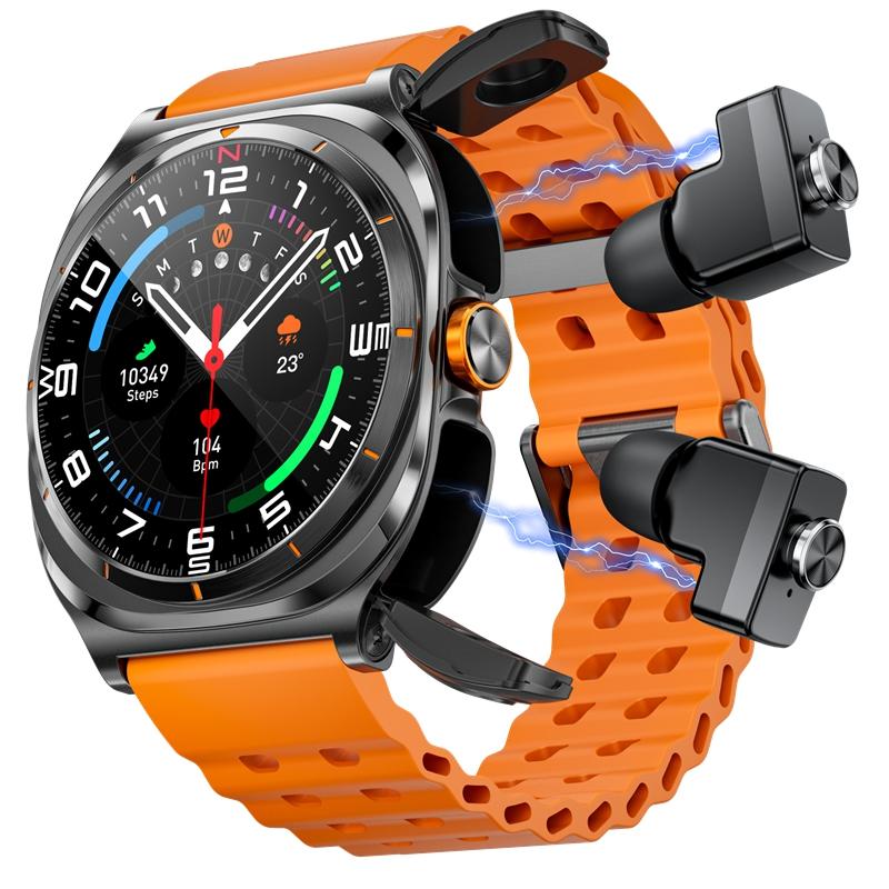 Умные часы Rainbuvvy GT98 TWS 1,53 дюйма HD Большой экран 360x360 IP67 Водонепроницаемые Спортивные часы Bluetooth Android Наушники Часы
