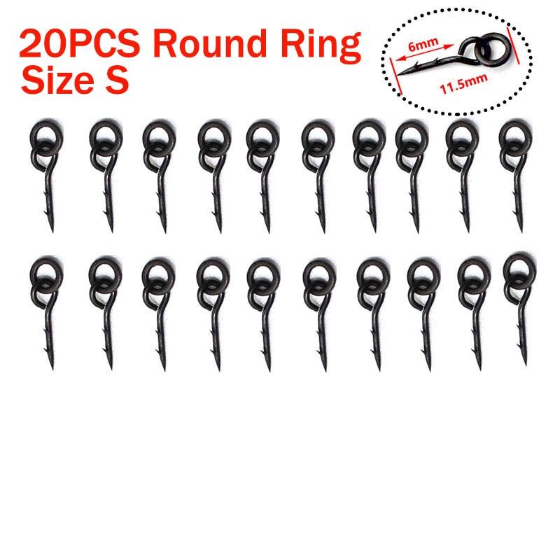 20PCS Metal Bait Spikes Carp Fishing Accessorie Bait Sting Boilies Pin with Ring Corn Ronnie Hair Rig Carp Feeder Tackle