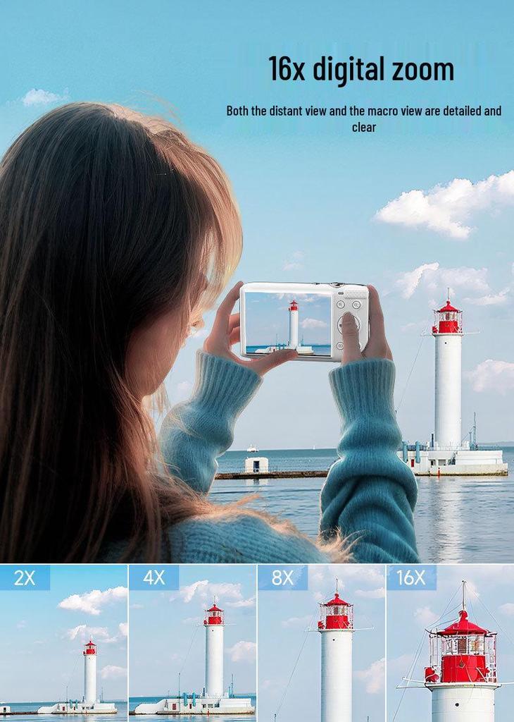 5K HD CCD Digital Mini Selfie Camera for Students and Home Use
