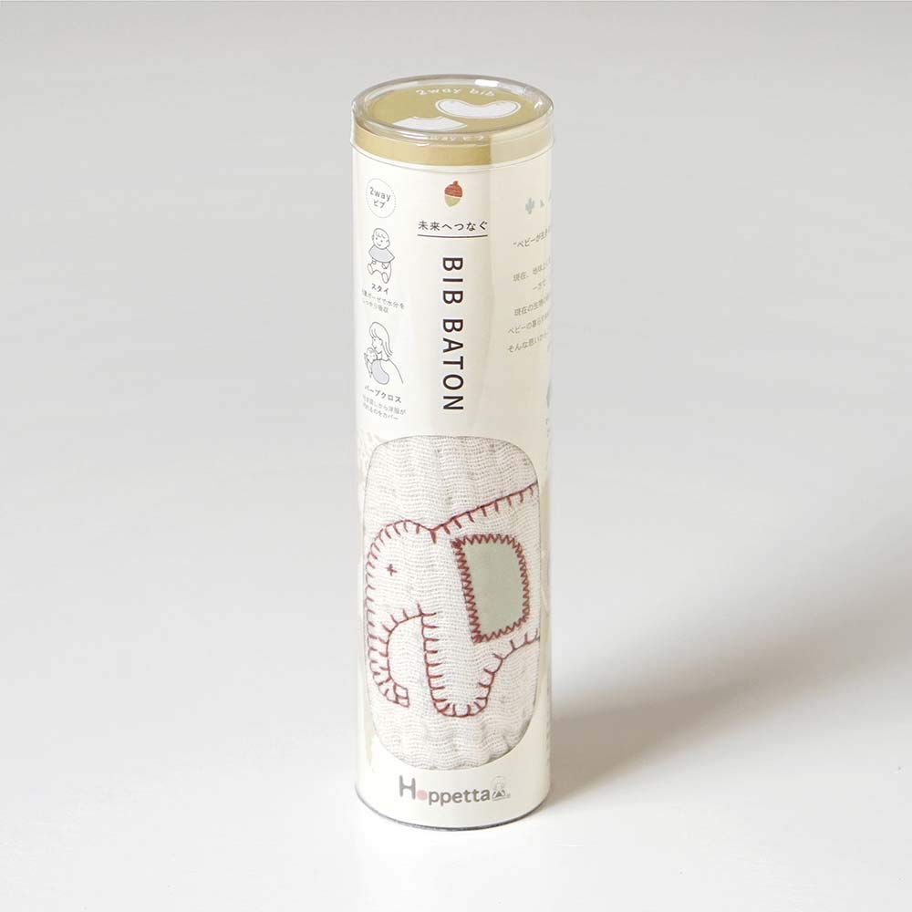 10mois Hoppetta Fufuku Gauze BIB BATON Guri Beige 20211000 - (6-ply Gauze)