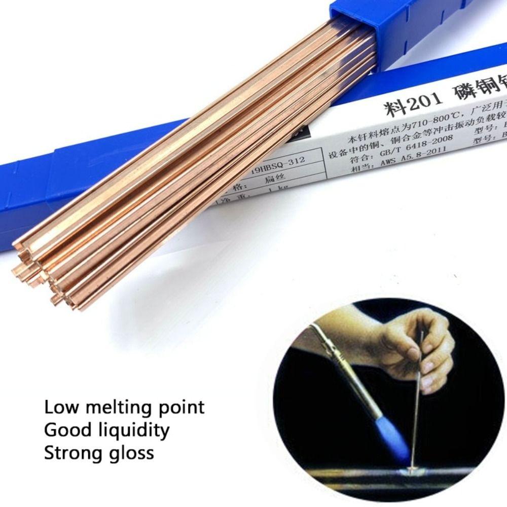 5Pcs 1/1.5/2/2.5/3mm Bronze Welder Wire Phosphorus Copper No Need Solder Powder Soldering Electrode Welding Rod