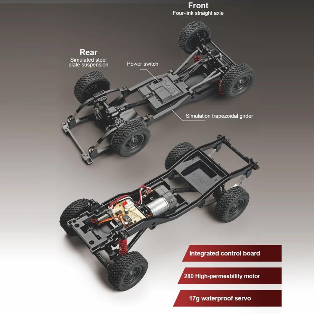 1 12 2.4 ГГц Пульт Дистанционного Управления Пикап Внедорожник Пропорциональный Пульт Дистанционного Управления Грузовик с Функцией Две Переменные Скорости,