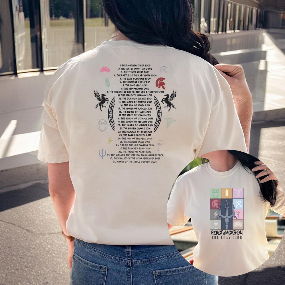 Percy Jackson and the Olympians Eras Tour Shirt Greek Mythology Shirt Rick Riordan Bookish Shirts Book Lover Gifts T-Shirts