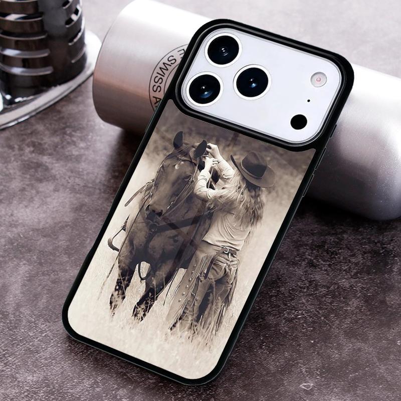Чехол для телефона 'Ковбойка на родео' для iPhone 17 16 15 Pro Max Air 14 13 12 11 Plus Ударопрочный Capa Чехол