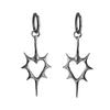 Gothic Hollow Dangle Earrings Simple Punk Thorn Heart Hoop Drop Earrings Statement Jewelry Fashion Hoop Earrings