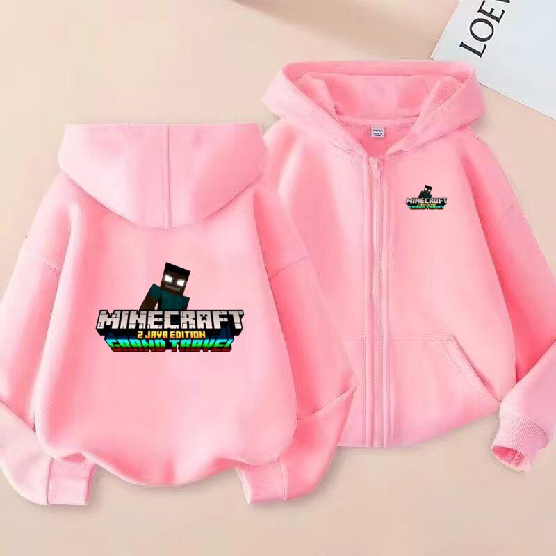 Kids Cardigan Sweatshirt Girls Boy 3-12 Years Hoodie Zipper Style Popular Cartoon Game Sports Casual Fashion Loose Coat Clothing