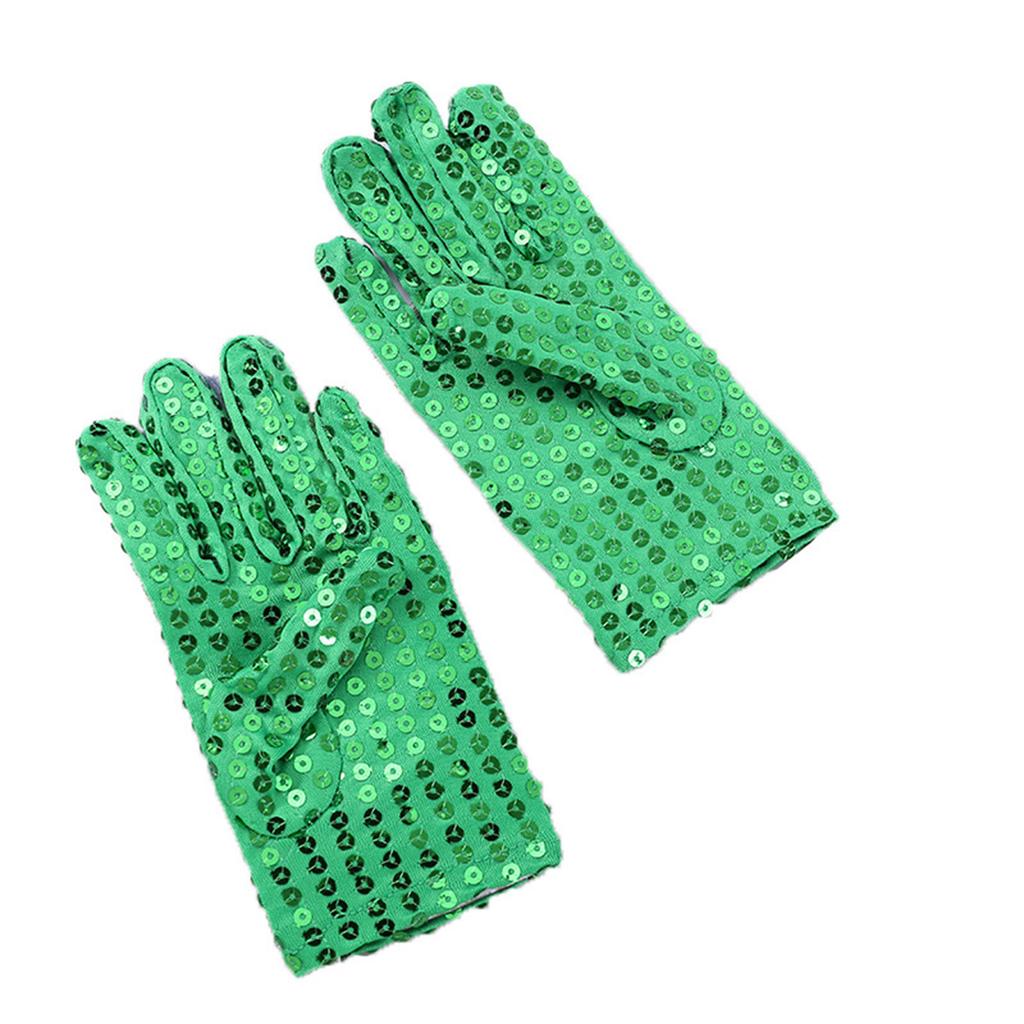 Детские блестящие перчатки с пайетками, легкие перчатки с полными пальцами, перчатки для пения, блестящие перчатки для танцев для рождественской вечеринки
