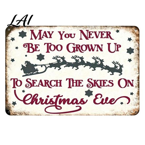 Decorative Wood Sign for Wall Christmas Sleigh Parking Santa's Sign Vintage Only 2D Autumn Harvest