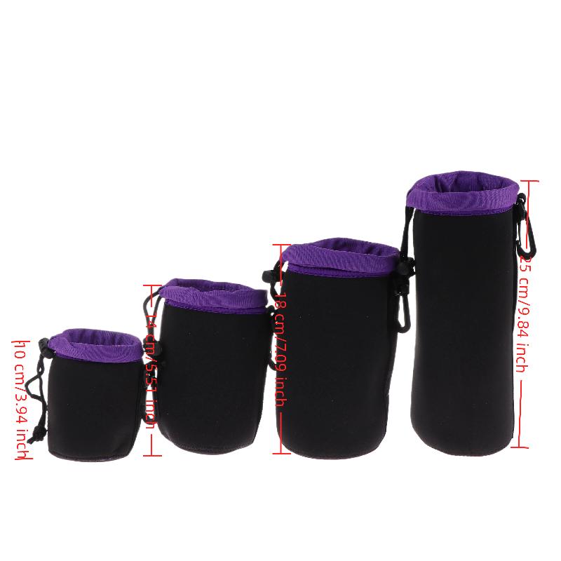 Camera Lens Cover Neoprene Lens Bag Waterproof Soft Camera Lens Pouch Shockproof Camera Lens Bag For Most Digital Slr Camera