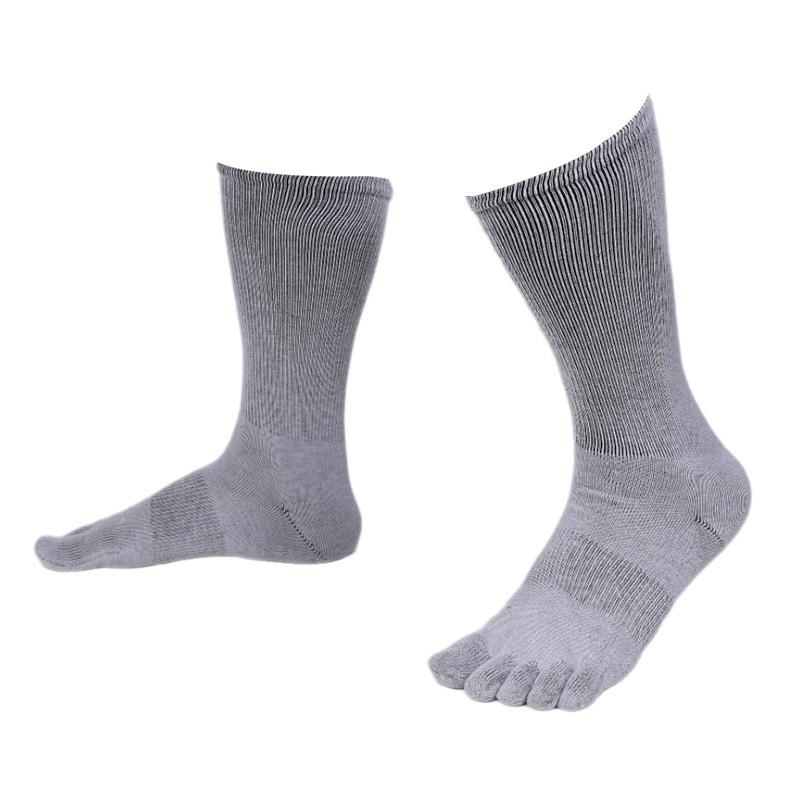 Мужские спортивные носки CoolMax с пятью пальцами - Быстросохнущие, Толстые, Высокие, С раздельными пальцами для велоспорта на открытом воздухе