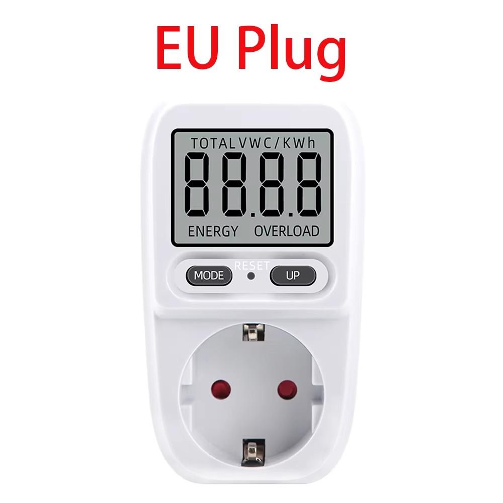 Electricity Power Meter Wattmeter LCD Energy Meter Billing Socket Electric Tester Measuring Outlet Power Analyzer EU FR Plug
