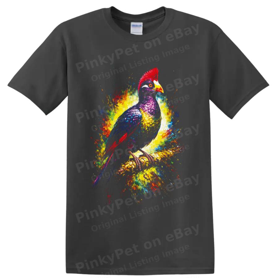 Hornbill Bird T Shirt Colorful Tropical Wildlife Art Nature Lover Graphic Tee