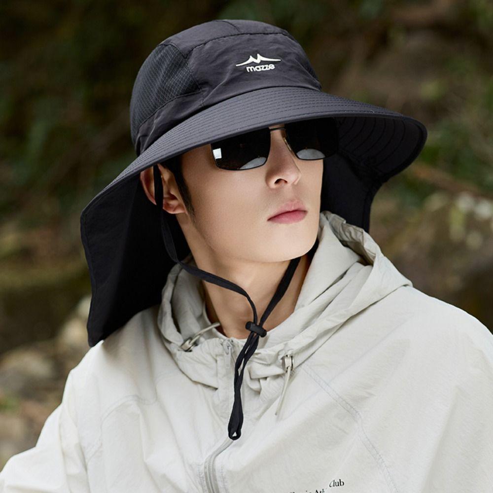 Mesh Outdoor Sun Hat Sunscreen Male Fisherman Cap Breathable Foldable Bucket Hat Women