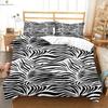 Leopard Zebra Print Black And White Simple Print Quilt Cover Kids Room Duvet Cover Pillowcase Set Bedding Three Piece Set