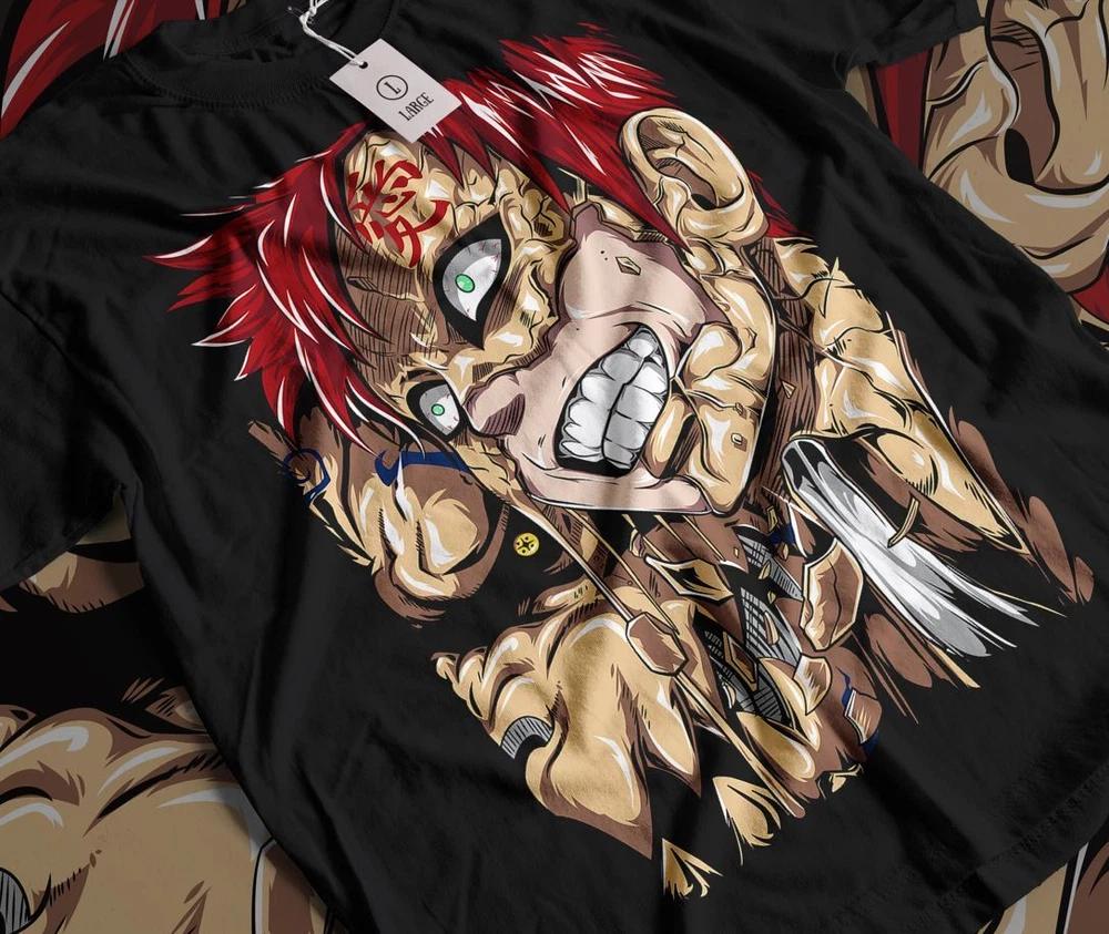Gaara Tshirt Kanji Of The Sand Naruto Uzumaki Shippuden Black Shirt All Size