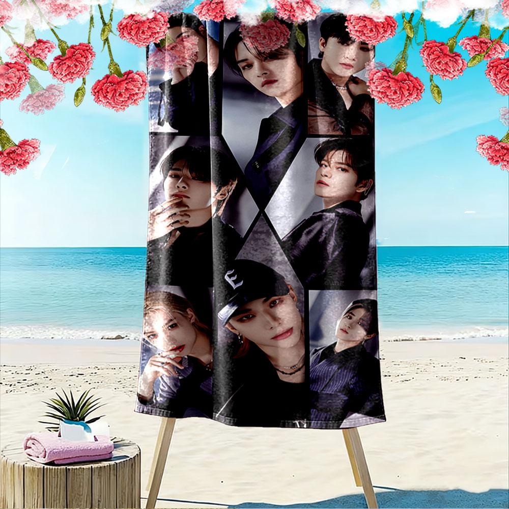 Renowned idol boy band A must-have beach towel for beach travel