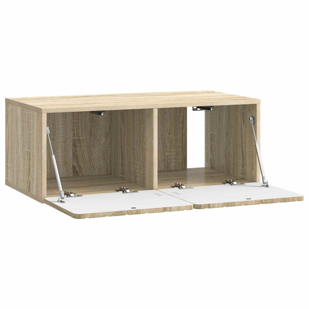 Wall Mounted TV Cabinet in Sonoma Oak 78.5 x 41 x 30 cm