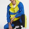 Nike Спортивная куртка с капюшоном, тканая, мужская, Reissue, Динамичный желтый / Королевский синий, BV5386-740