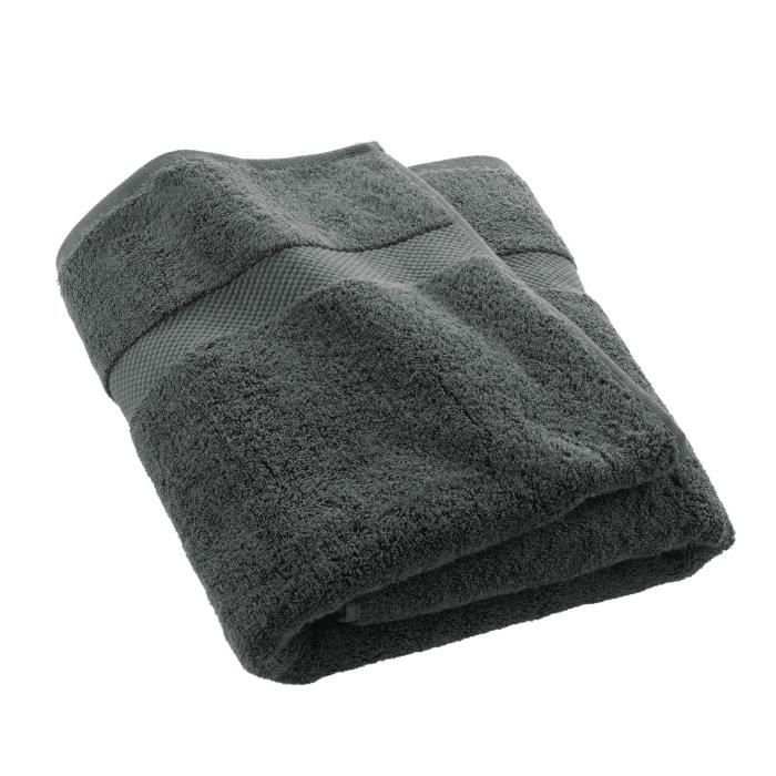 Serviette de bain - Elegante - Anthracite - 90 x 150 cm - 100% coton - 600 gr/cm²