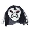 Halloween Scary Zombie with Black Hair Ghost Mask Breathable Haunted House Prop