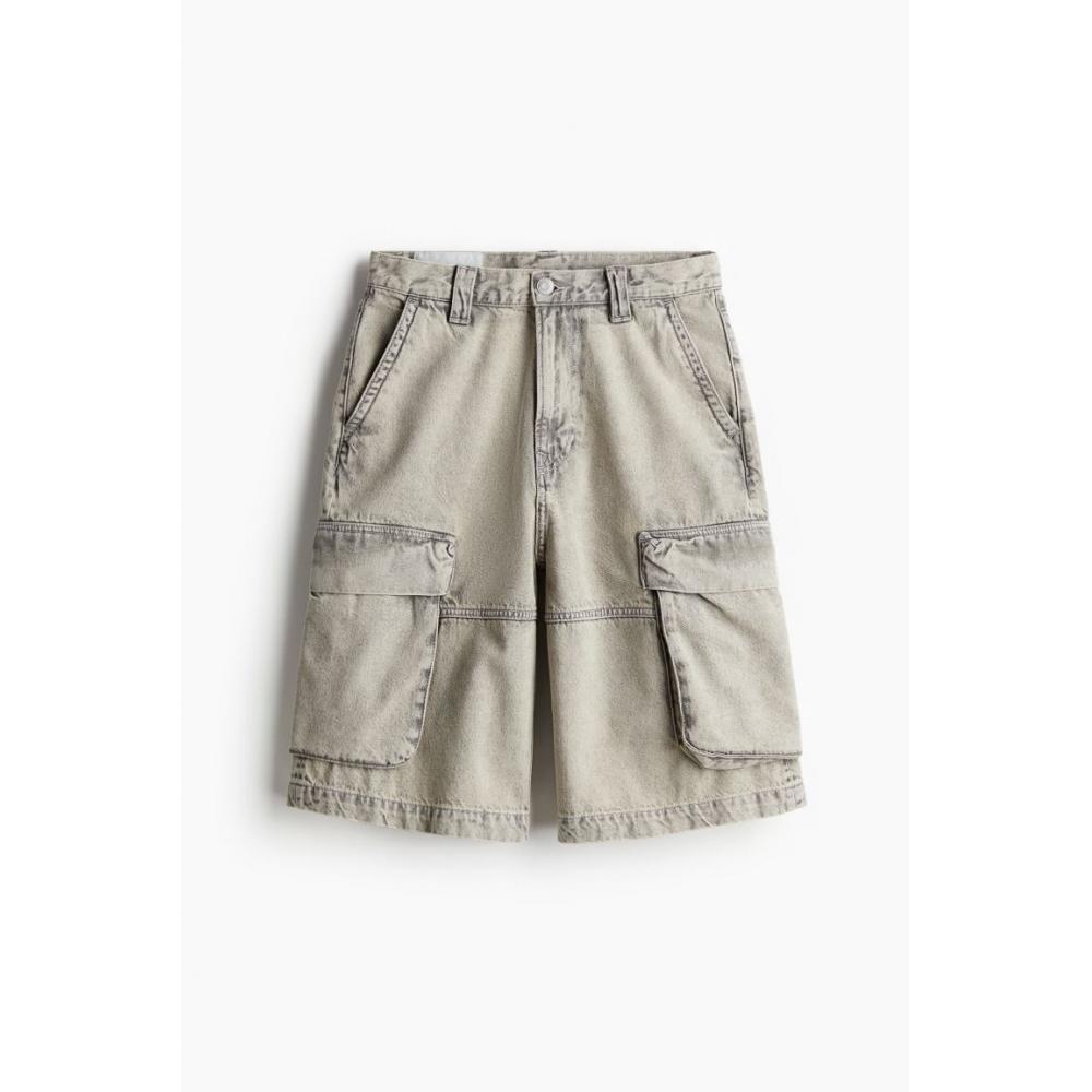 Шорты-карго HM Loose Fit deniM бежевые