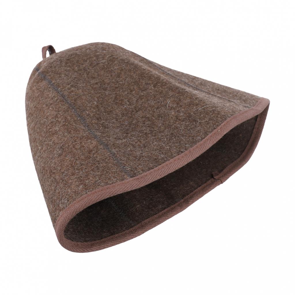 Soft and Comfortable Sauna Hat 3mm Thick Wool Felt Portable Shower Cap
