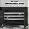 Tool Cabinet Tool Box On Wheels With Pegboard 3 Drawers For Garage And Workshop Black