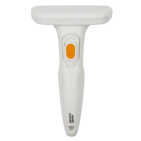 Okhee Dokhee Fluffy Cat Dead Hair Removal Brush Long and Short Hair Common 9.5 X 15.6 Cm, White, 1 Piece, Korean Pet Shampoo
