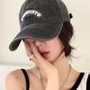 Бейсболка в стиле ретро, женская летняя кепка с глубоким верхом и широкими полями, черная, большая окружность головы, показывающая лицо, маленькая шляпа