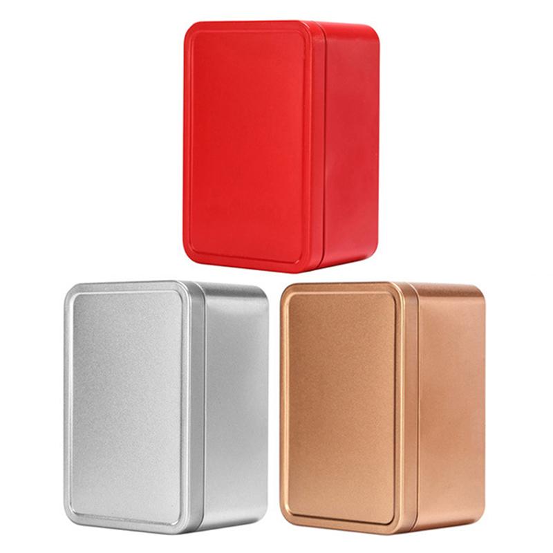 Жестяные банки для чая Металлическая коробка для хранения Жестяные банки для чая Герметичные банки Прямоугольные жестяные коробки Контейнер для чая Коробка-органайзер Коробка для печенья