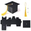 5/10/20pcs Black Bachelor Hat Cap Candy Box For Graduation Cookie Gift Packaging Boxes Bag 2025 Grad Congratulation Party Decor