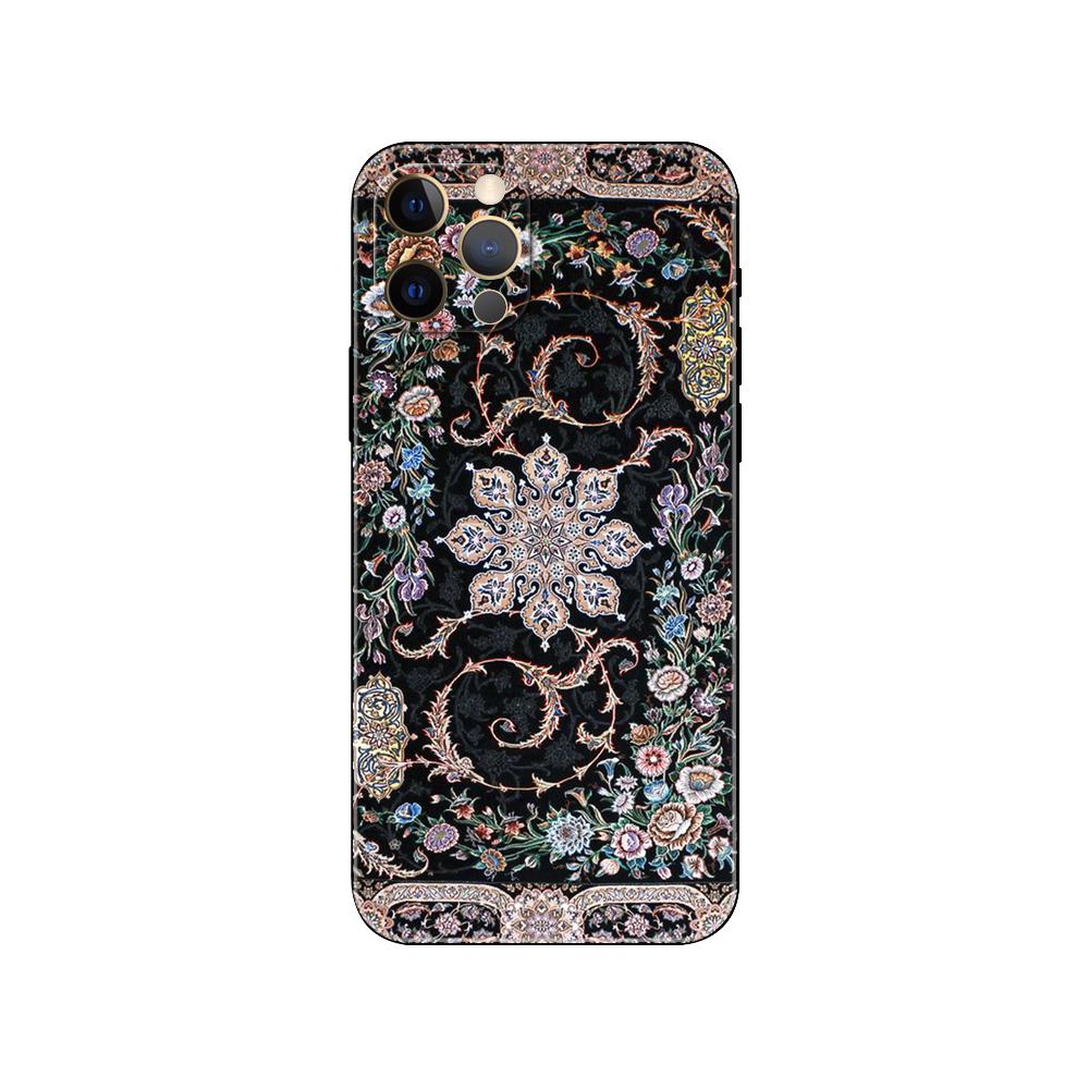 Черный чехол из ТПУ для iPhone 5 5s se 2020 6 6s 7 8 plus x 10 XR XS 11 12 mini pro MAX задняя крышка персидский ковер цветочный узор