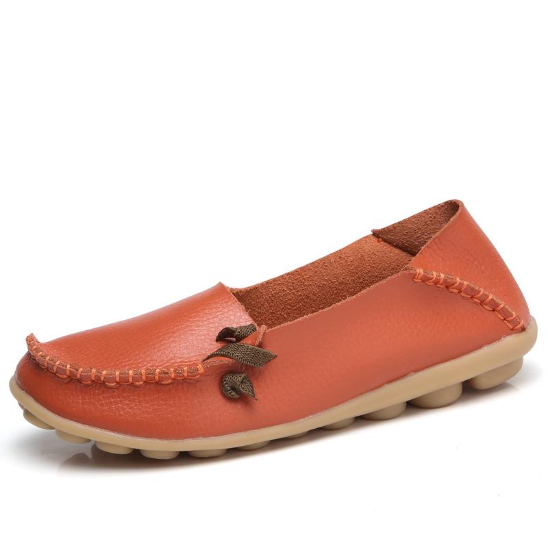 Женские туфли на плоской подошве весна-лето Новые женские лоферы с круглым носком Балетки Женская повседневная обувь Женские мокасины без застежек Zapatos Mujer Размер 44