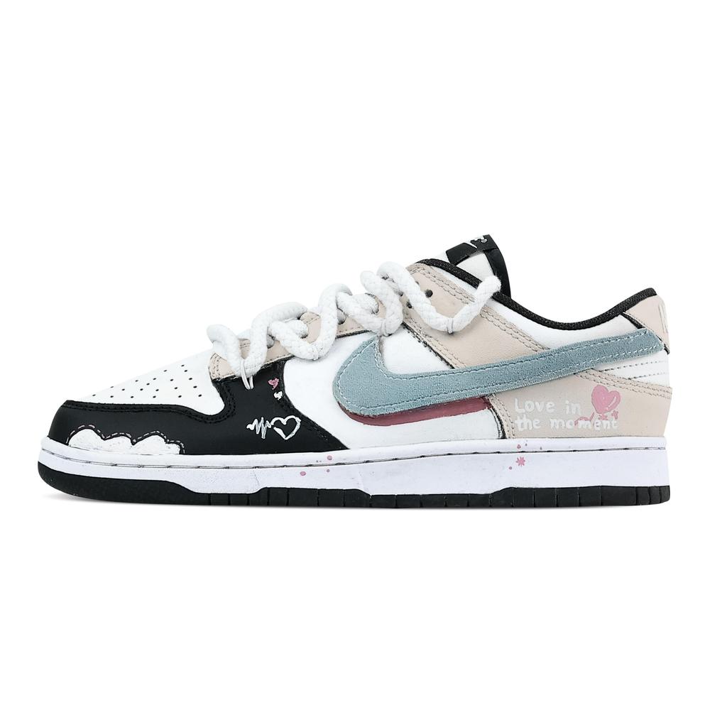 Nike Dunk Peach Jelly 1 Heart Box Slip Resistant Abrasion Resistant Low top Skateboard Shoes Unisex Black Pink HF5441-100(Team773-1-)
