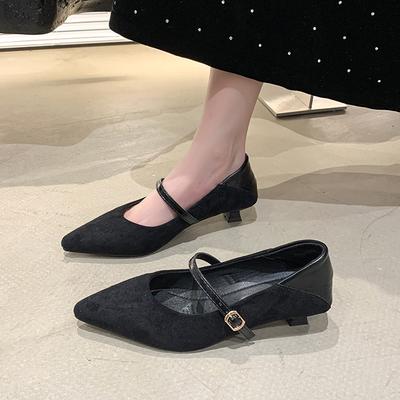 Модный дизайнер Винтажные женские туфли Мэри Джейн Модные лоскутные туфли-лодочки с мелким острым носком 2025 Весна Низкий каблук Свадебная обувь для вечеринки