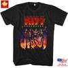 Kiss Destroyer Черная Классическая Футболка для Взрослых Винтажная Футболка с Логотипом Рок-Группы Унисекс