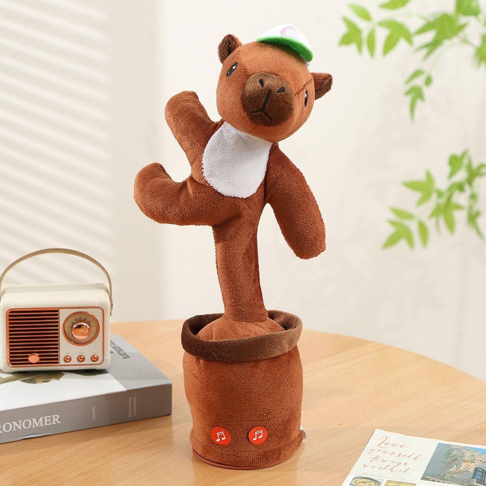 Singing Electronic Shake Dancing Toy Capybala Talking Plush Toys Birthday Gift