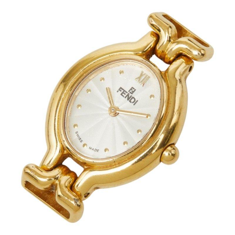 Used Fendi Chameleon Change Belt 5 Colors Watch 640L White Gold Green Blue Red Brown Black Stainless Steel Leather Women's FENDI [1-0290391]